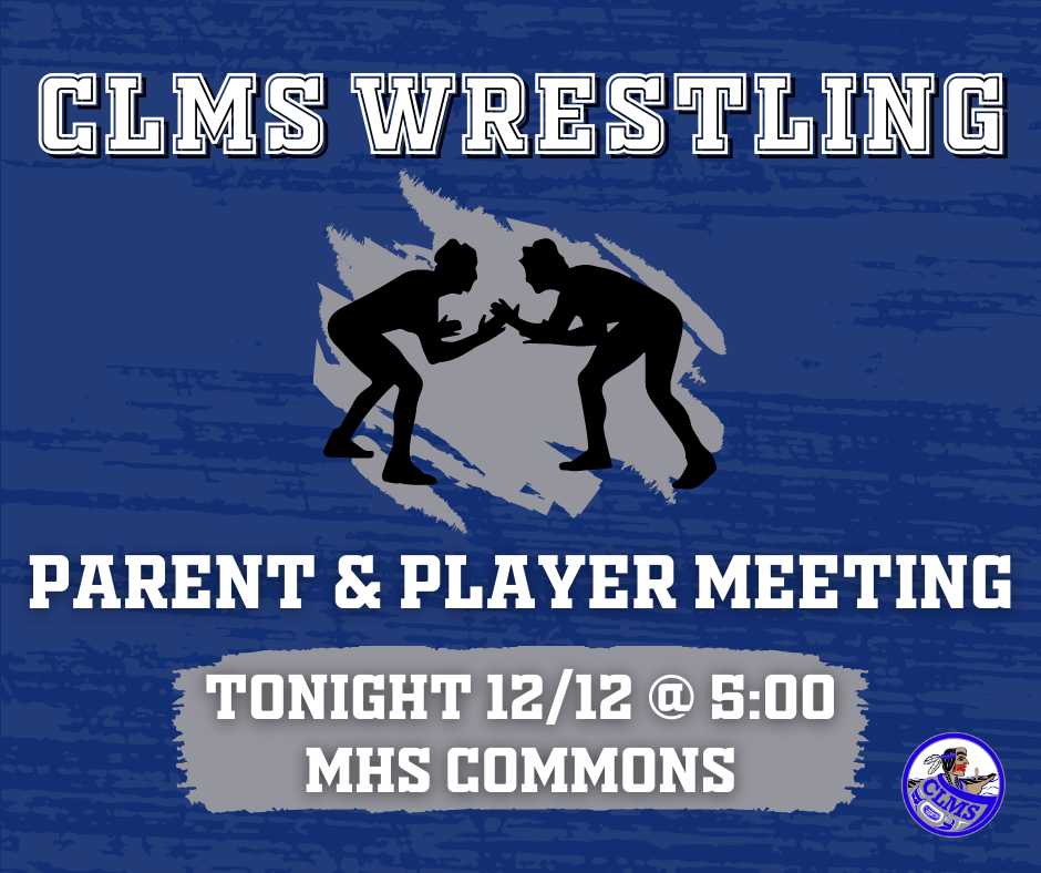 graphic with wrestlers and information about meeting. Details in post
