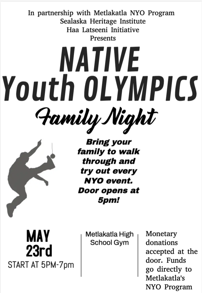 graphic with NYO family night information, details in text