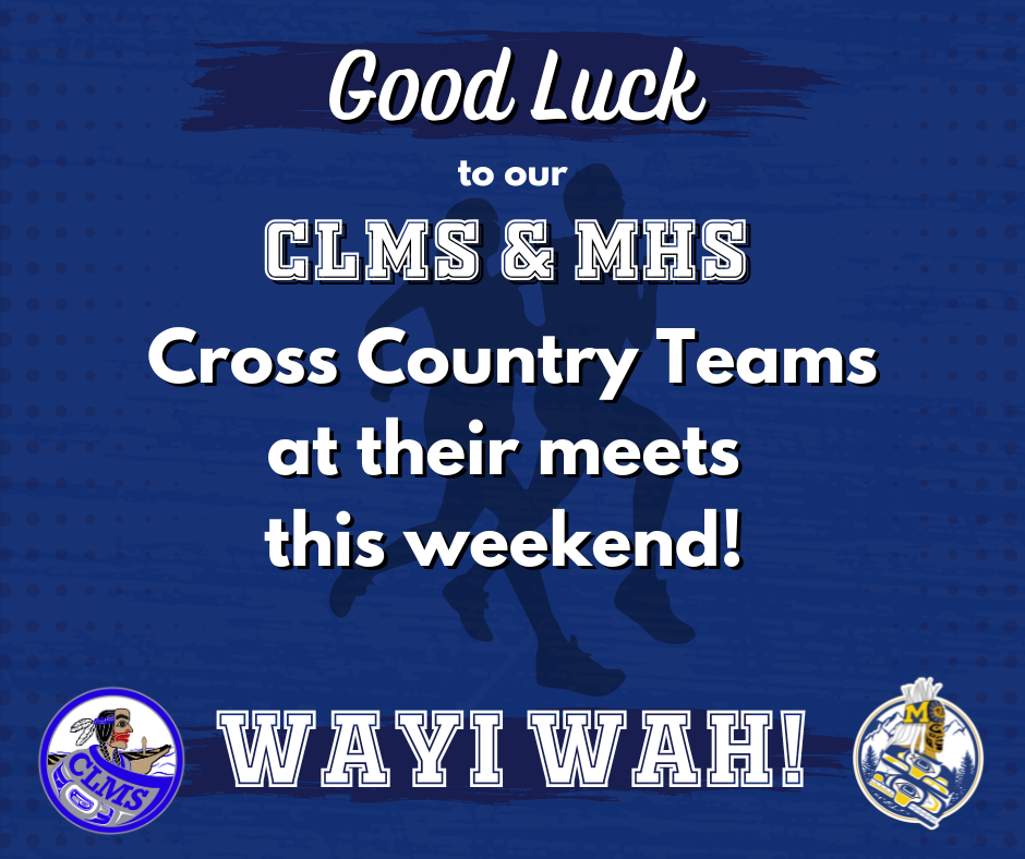 graphic with runners and CLMS & MHS logos
